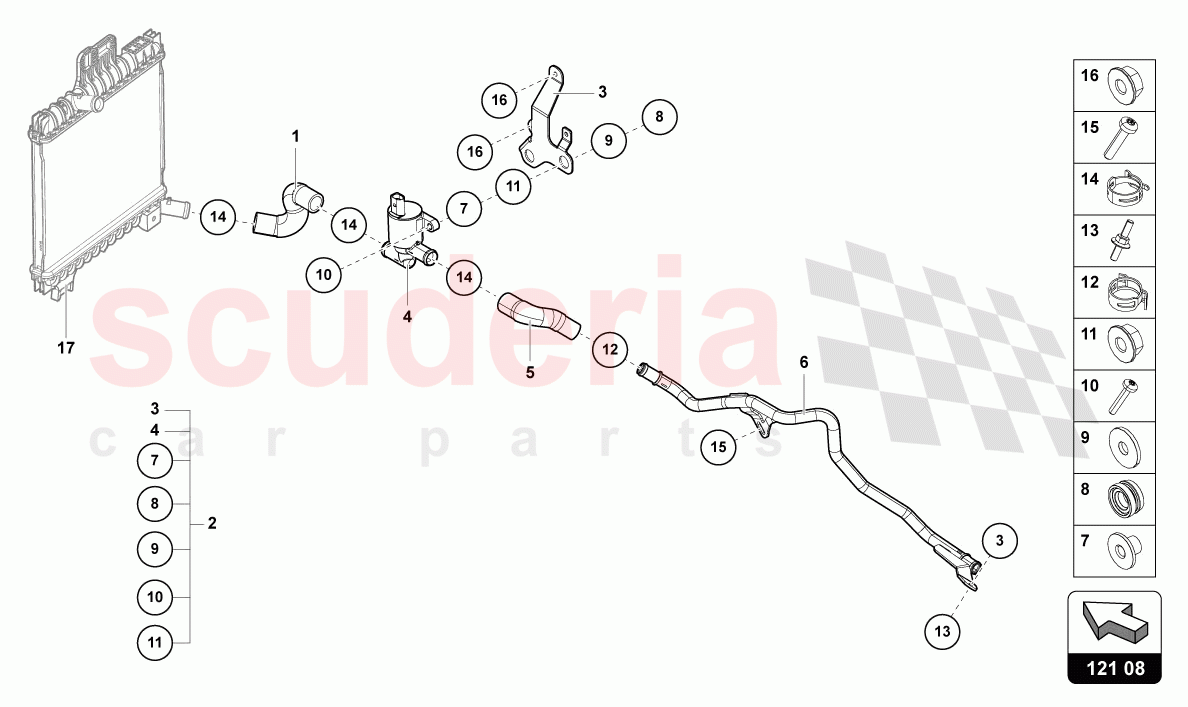 COOLANT PIPE of Lamborghini Lamborghini Urus S