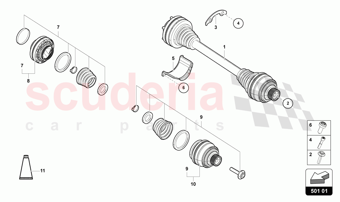 AXLE SHAFT of Lamborghini Lamborghini Urus S