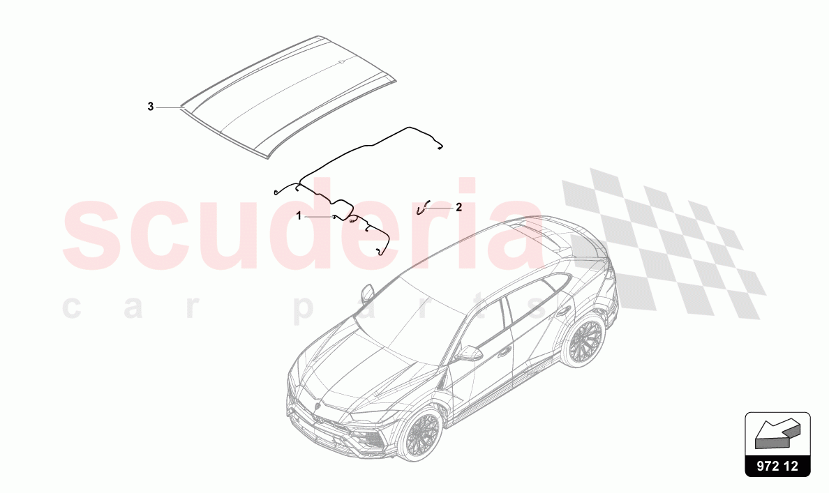 ROOF WIRING HARNESS of Lamborghini Lamborghini Urus S