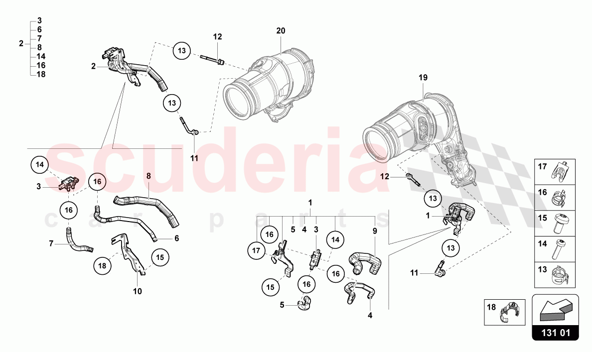 CONTROL LINE WITH PRESSURE DIFFERENCE SENDER OPF of Lamborghini Lamborghini Urus S