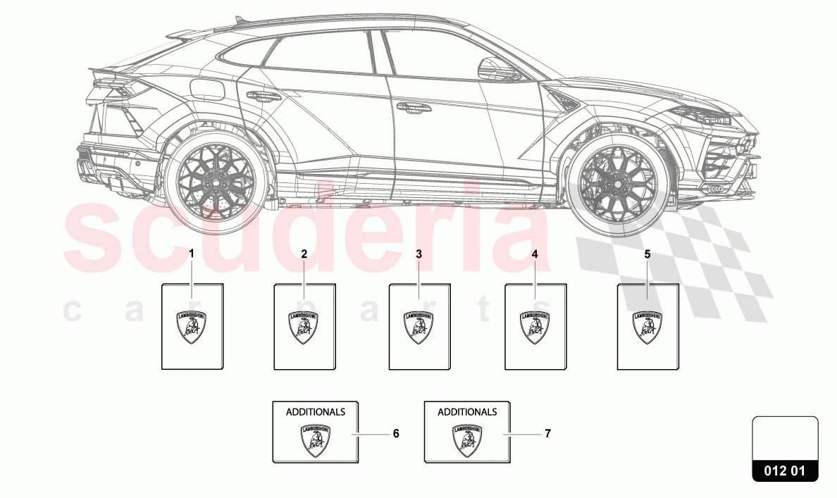 1 SET VEHICLE LITERATURE of Lamborghini Lamborghini Urus (2019-2022)