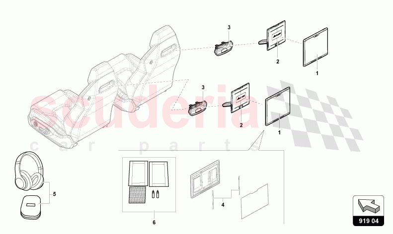 ELECTRICAL PARTS FOR INFOTAINMENT REAR of Lamborghini Lamborghini Urus (2019-2022)