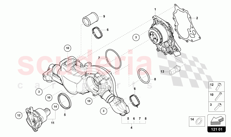 COOLANT CIRCULATION PUMP of Lamborghini Lamborghini Urus Performante