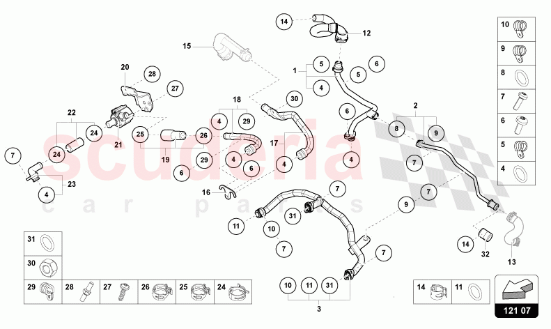 COOLING SYSTEM of Lamborghini Lamborghini Urus Performante