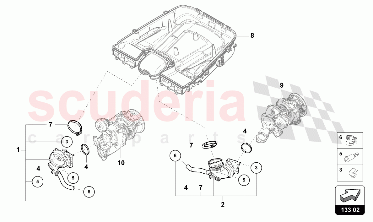 INTAKE CONNECTION of Lamborghini Lamborghini Urus Performante