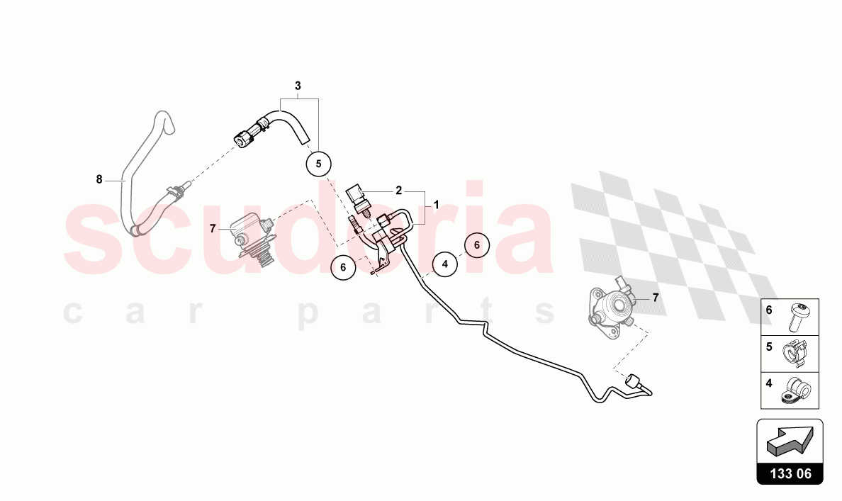 FUEL SUPPLY LINE of Lamborghini Lamborghini Urus Performante