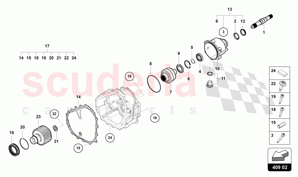 DIFFERENTIAL FRONT of Lamborghini Lamborghini Urus Performante