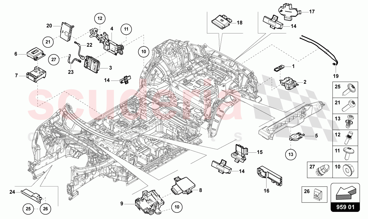 CONTROL UNIT FOR TAILGATE of Lamborghini Lamborghini Urus Performante