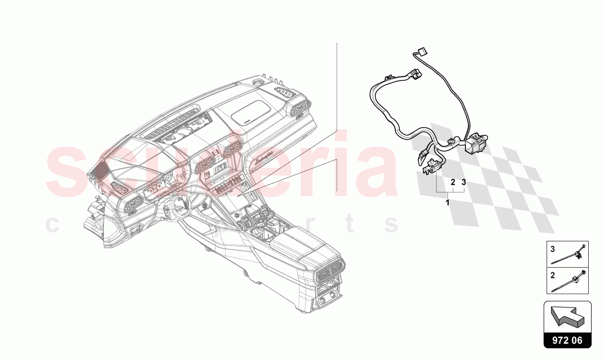 WIRING HARNESS FOR CENTRE CONSOLE of Lamborghini Lamborghini Urus Performante
