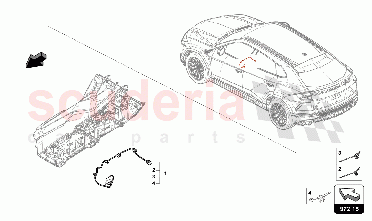 WIRING HARNESS FOR BLOWER of Lamborghini Lamborghini Urus Performante