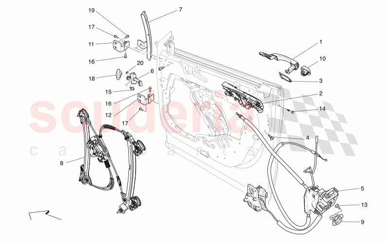 FRONT DOORS: MECHANISMS of Maserati Maserati Levante Modena S Automatic 3.0 BT V6 4WD 430HP