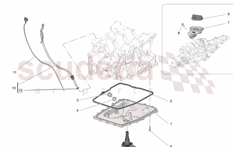 LUBRICATION SYSTEM: CIRCUIT AND COLLECTION of Maserati Maserati GranTurismo M189 MODENA  AUTOMATIC 4WD 3.0 BT V6 490 HP
