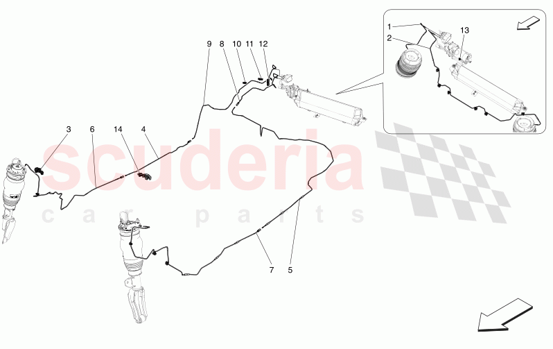 AIR SUSPENSION SYSTEM of Maserati Maserati Grecale GT Automatic 2.0 T4 4WD 250HP MHEV