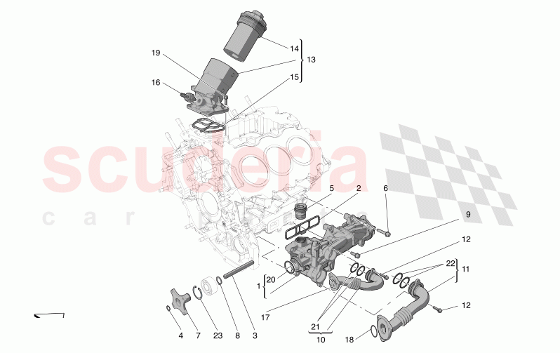 LUBRICATION SYSTEM: PUMP AND FILTER of Maserati Maserati MC20 Leggenda Automatic 3.0 BT V6 2WD 630HP