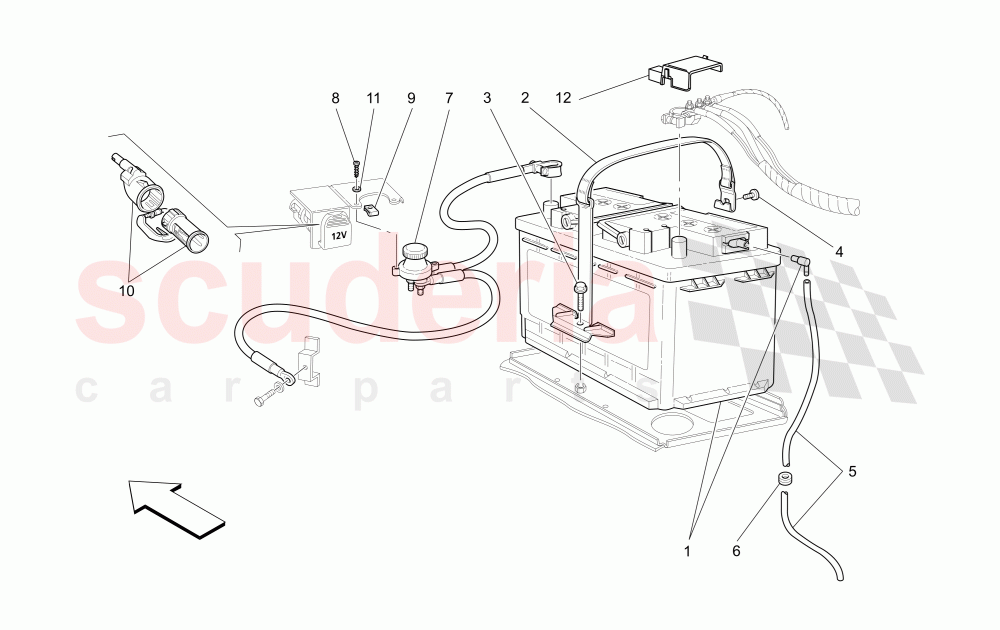 BATTERY of Maserati Maserati 4200 Spyder (2005-2007) CC