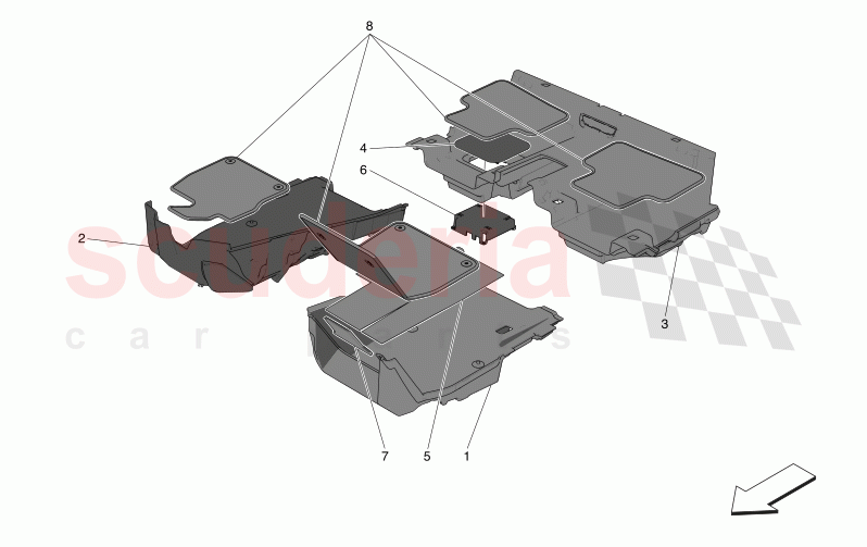 PASSENGER COMPARTMENT MATS of Maserati Maserati Grecale Trofeo Automatic 3.0 BT V6 530HP