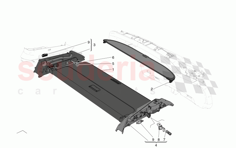 REAR PARCEL SHELF of Maserati Maserati Grecale GT Automatic 2.0 T4 4WD 300HP MHEV