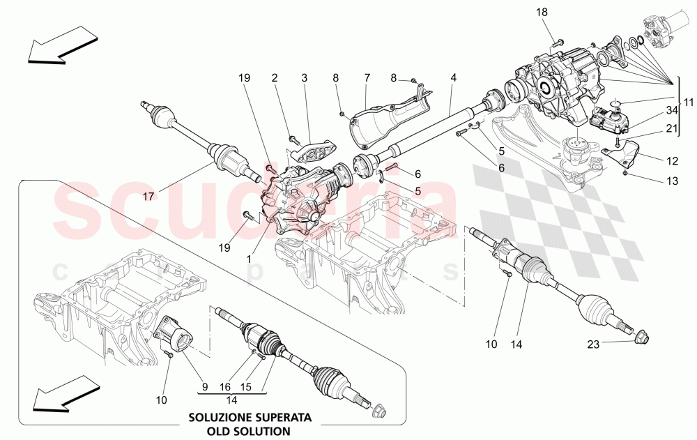 FRONT WHEELS TRANSMISSION of Maserati Maserati Ghibli (2014-2016) S Q4