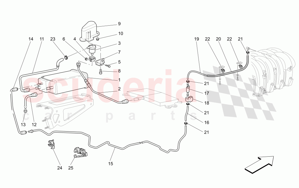ANTIEVAPORATION SYSTEM of Maserati Maserati 4200 Coupe (2002-2004) CC