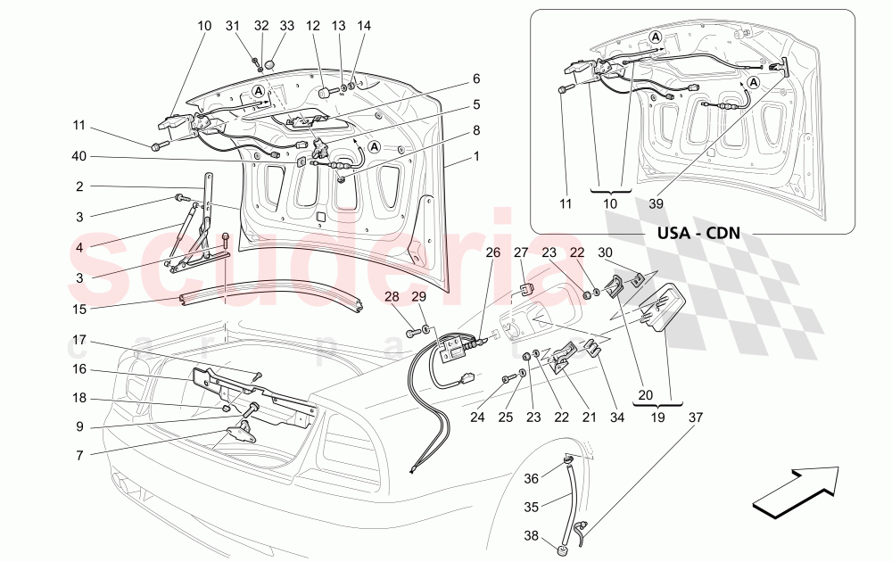 REAR LID (Includes fuel tank door) of Maserati Maserati 4200 Coupe (2002-2004) CC