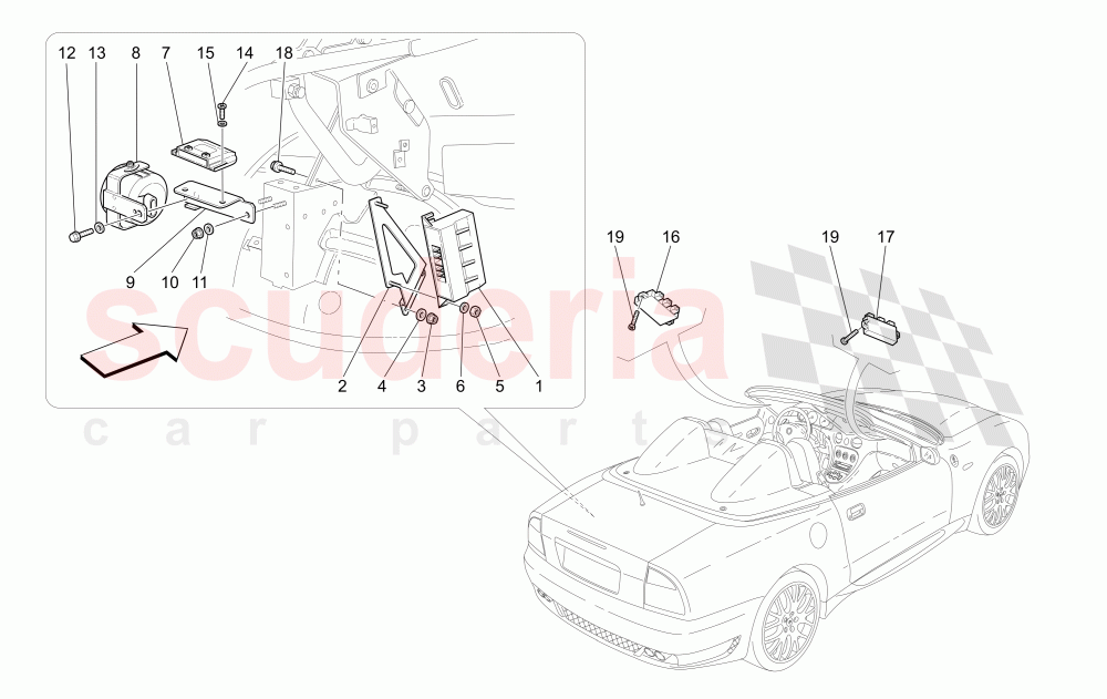 ALARM AND IMMOBILIZER SYSTEM (Available with: "Spyder 90th Anniversary" Version) of Maserati Maserati 4200 Spyder (2005-2007) CC