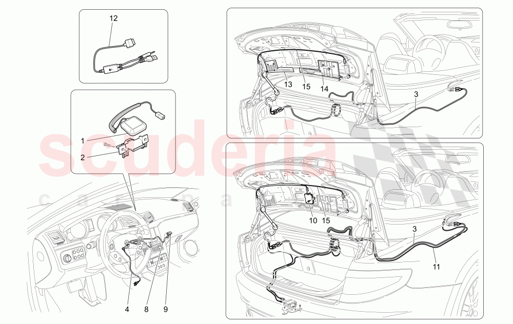 RECEPTION AND CONNECTION SYSTEM of Maserati Maserati GranCabrio (2016+) MC Centennial