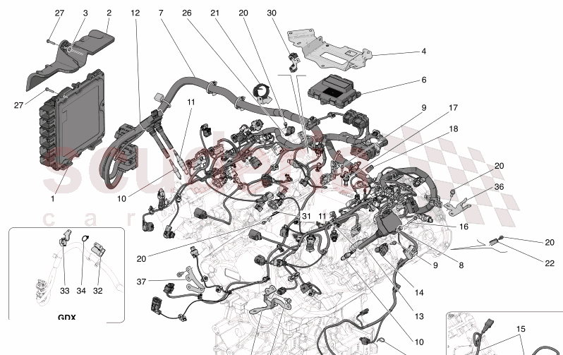 ELECTRONIC CONTROL: INJECTION AND ENGINE TIMING CONTROL of Maserati Maserati GranCabrio M189 TROFEO  AUTOMATIC 4WD 3.0 BT V6 550 HP