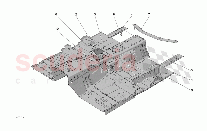 CENTRAL STRUCTURAL FRAMES AND SHEET PANELS of Maserati Maserati Grecale GT Automatic 2.0 T4 4WD 250HP MHEV