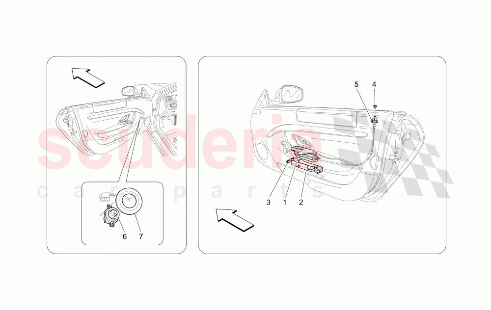 DOOR DEVICES (Not available with: Special Edition) of Maserati Maserati GranTurismo (2008-2010) S