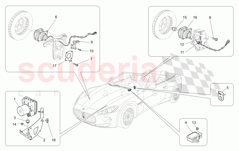 BRAKING CONTROL SYSTEMS of Maserati Maserati GranCabrio (2011-2012) Sport