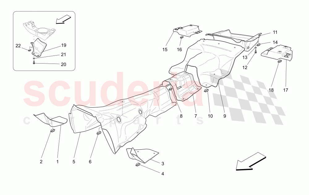 THERMAL INSULATING PANELS of Maserati Maserati Quattroporte (2008-2012) 4.2