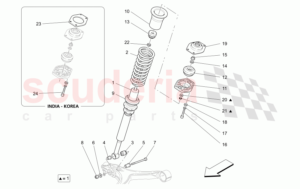 FRONT SHOCK ABSORBER DEVICES of Maserati Maserati GranCabrio (2016+) MC Centennial