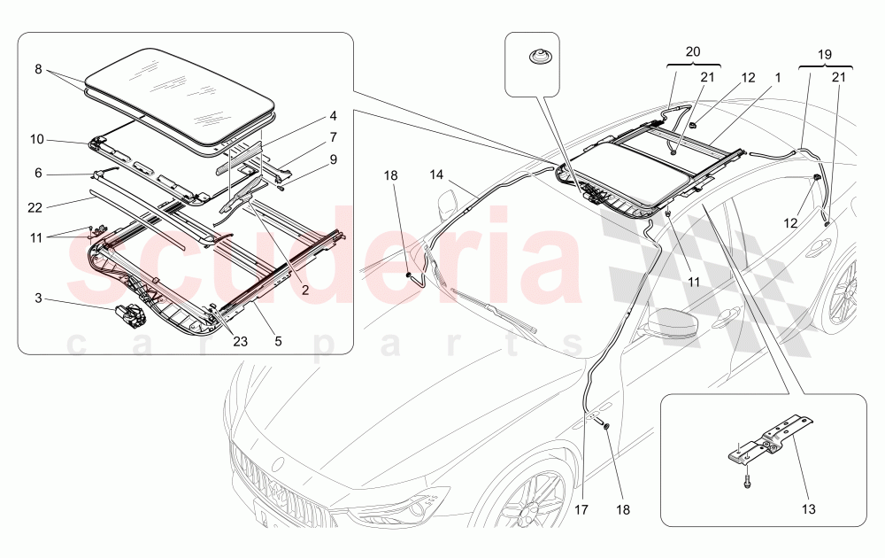 SUNROOF (Available with: POWER SUNROOF) of Maserati Maserati Ghibli (2014-2016) S