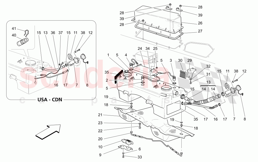 FUEL TANK of Maserati Maserati 4200 Spyder (2005-2007) CC