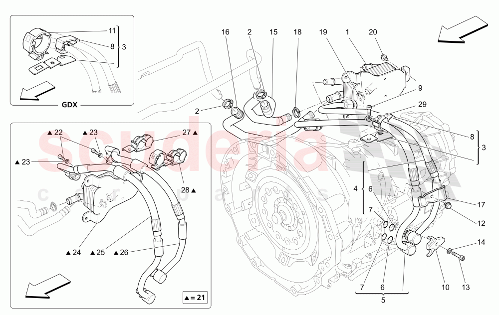 LUBRICATION AND GEARBOX OIL COOLING of Maserati Maserati Quattroporte (2013-2016) S Q4