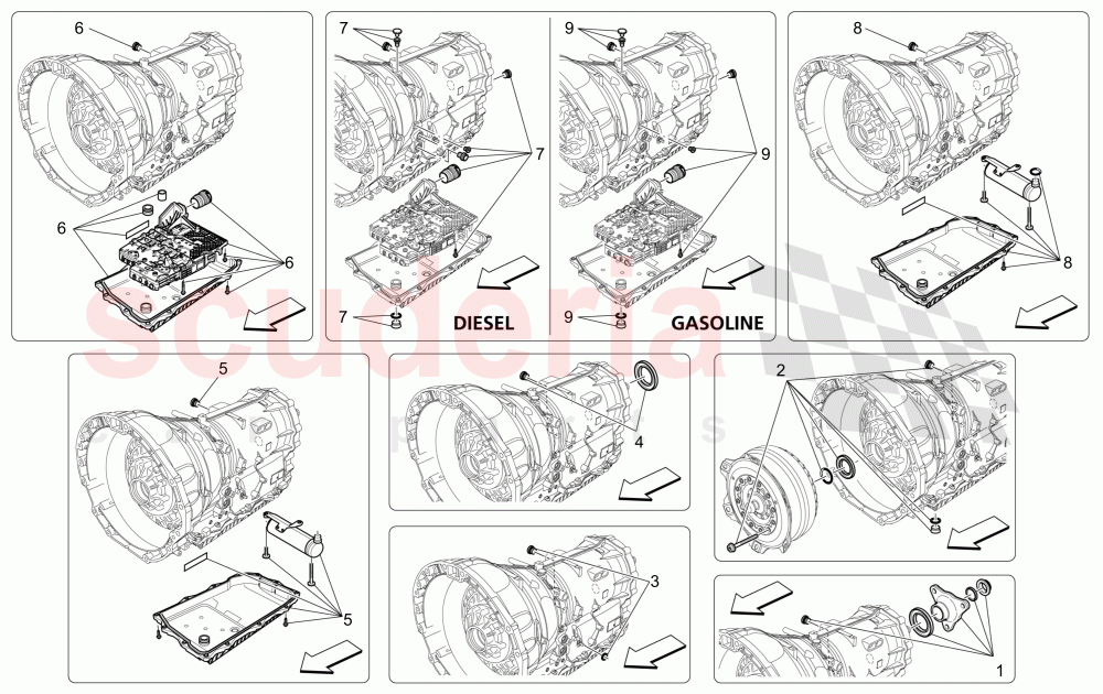 GEARBOX HOUSINGS of Maserati Maserati Ghibli (2014-2016) S