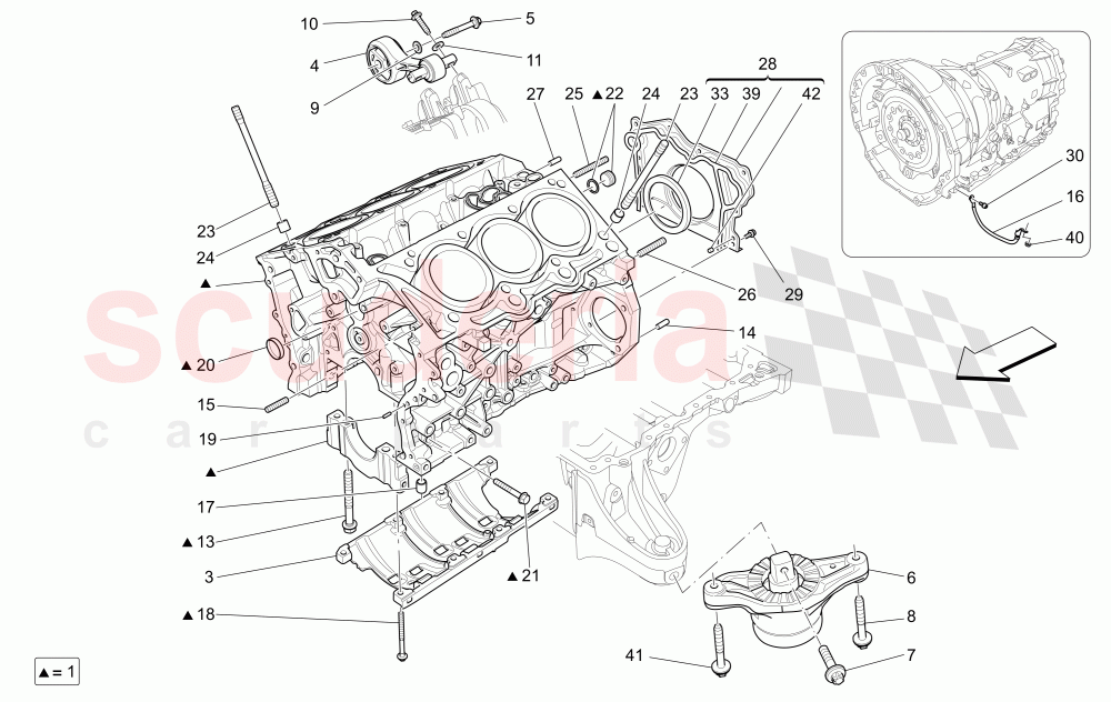 CRANKCASE of Maserati Maserati Quattroporte (2017+) S Q4