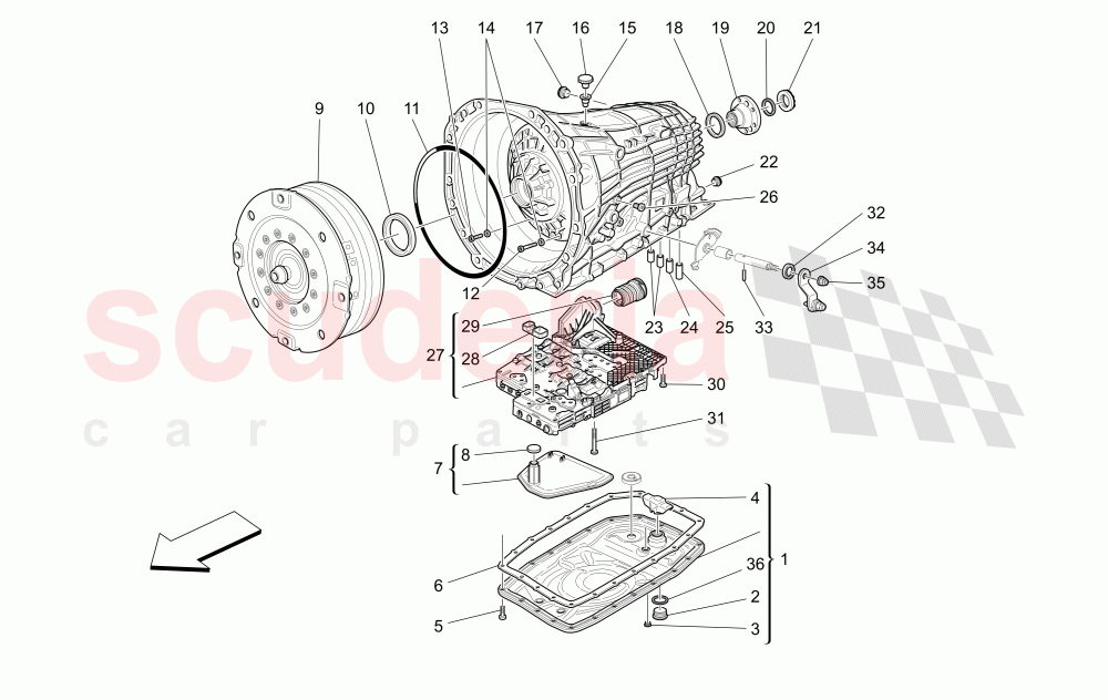 GEARBOX HOUSINGS of Maserati Maserati Quattroporte (2008-2012) S 4.7