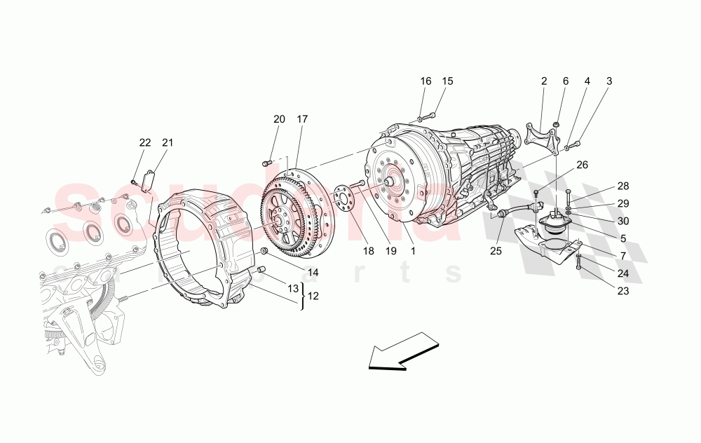 GEARBOX HOUSINGS of Maserati Maserati GranCabrio (2016+) MC Centennial