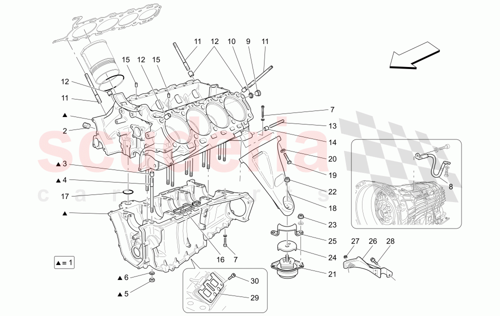 CRANKCASE of Maserati Maserati GranTurismo (2012-2016) Sport CC