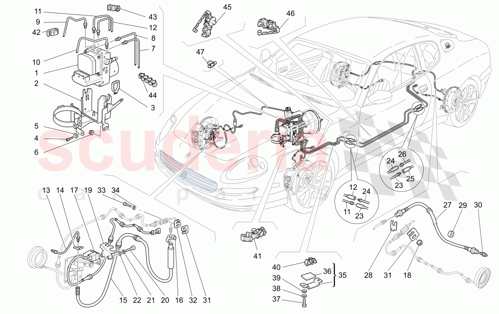 BRAKING SYSTEM of Maserati Maserati 4200 Coupe (2005-2007) GT