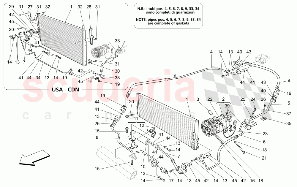 A/C UNIT: ENGINE COMPARTMENT DEVICES of Maserati Maserati 4200 Spyder (2005-2007) GT