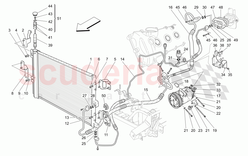 A/C UNIT: ENGINE COMPARTMENT DEVICES of Maserati Maserati GranTurismo (2011-2013) Auto