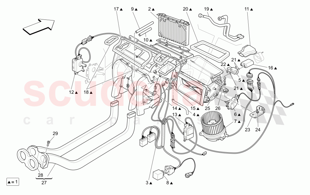 A/C UNIT: DASHBOARD DEVICES (Available with: "GranSport MC Victory" Version) of Maserati Maserati GranSport Coupe (2005-2007)