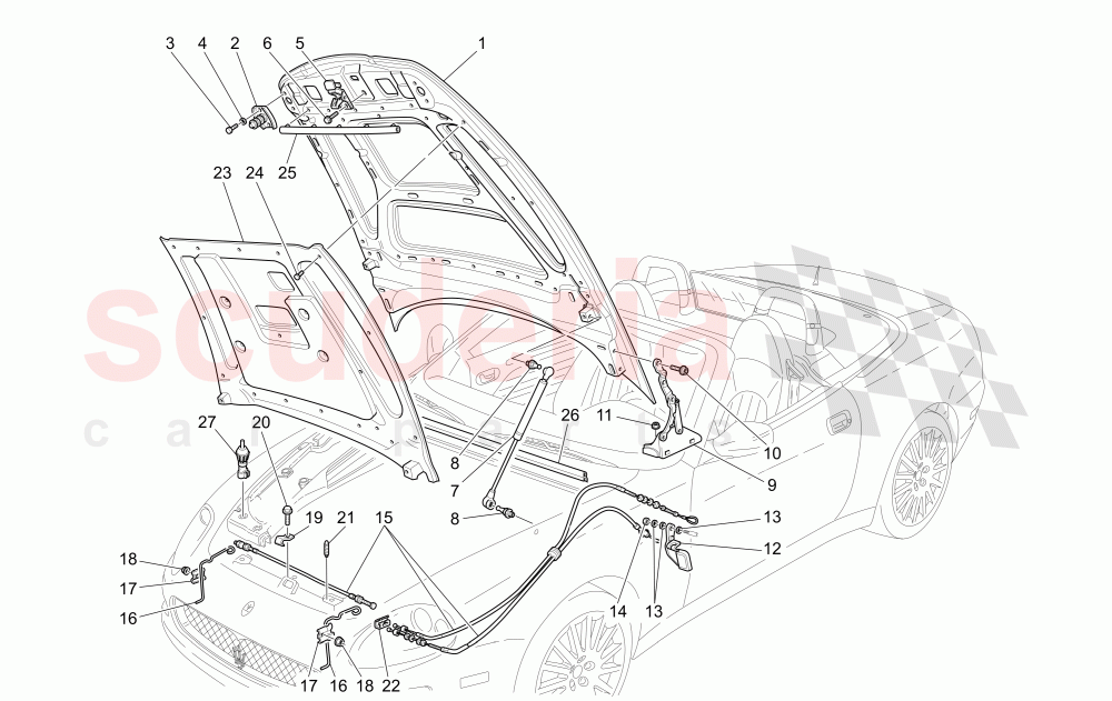 FRONT LID of Maserati Maserati 4200 Spyder (2005-2007) GT