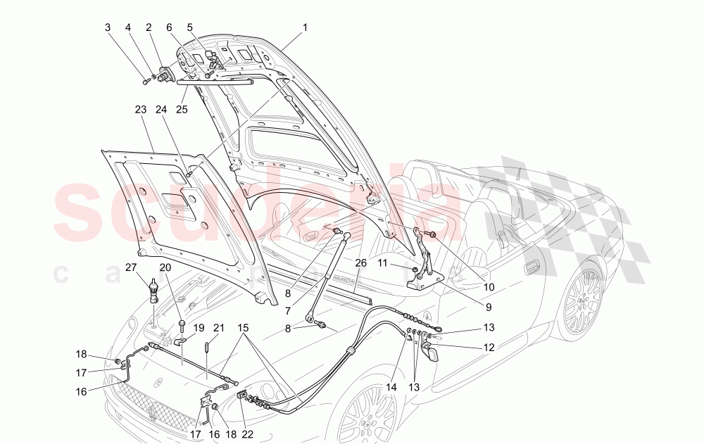 FRONT LID (Available with: "Spyder 90th Anniversary" Version) of Maserati Maserati 4200 Spyder (2005-2007) CC
