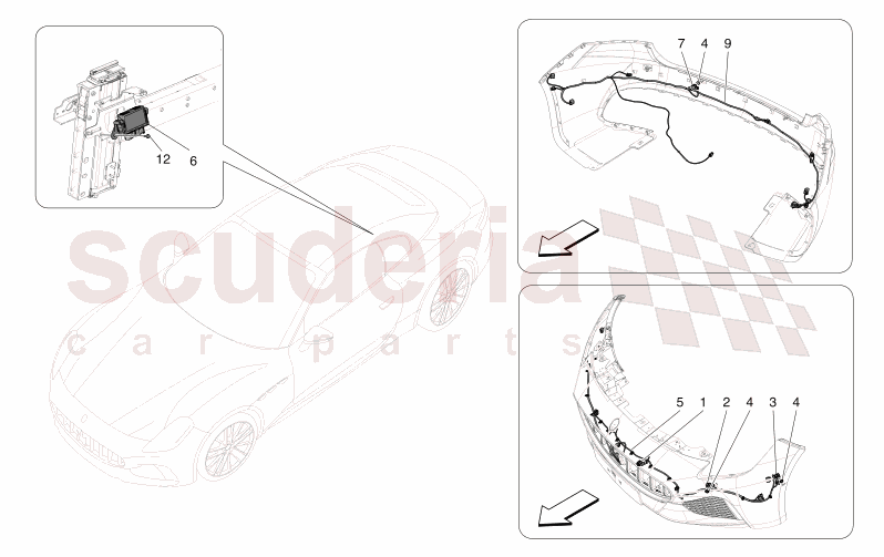 PARKING SENSORS of Maserati Maserati GranCabrio M189    AUTOMATIC 4WD 3.0 BT V6 490 HP