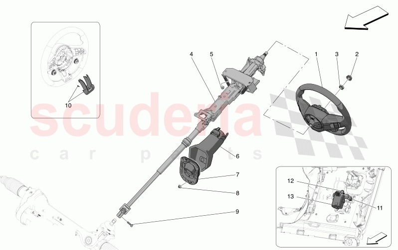 STEERING COLUMN AND STEERING WHEEL UNIT of Maserati Maserati Grecale Modena Automatic 2.0 T4 4WD 330HP MHEV
