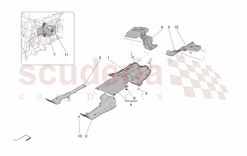 THERMAL INSULATING PANELS of Maserati Maserati GranTurismo M189    AUTOMATIC 4WD 3.0 BT V6 490 HP