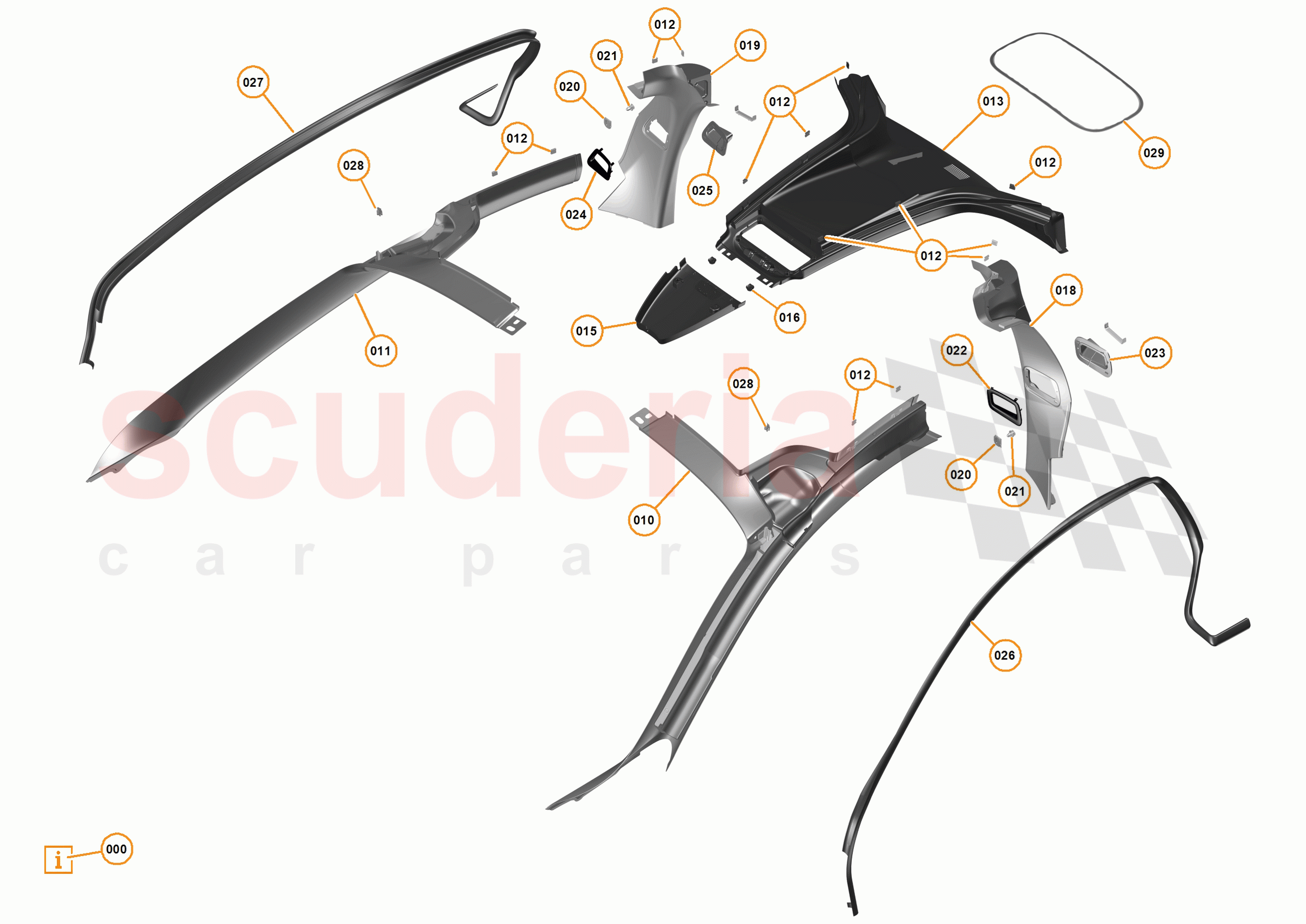49 - INTERIOR SYSTEMS - 49.9 - UPPER TRIM of McLaren McLaren P1 Coupe